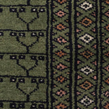 Sabzmehr – Hand Knotted Wool Rug in Olive Green/Black
