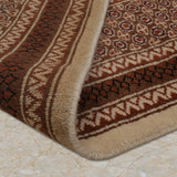 Kohvar – Hand Knotted Wool Rug in Brown/Cream
