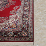Afsarabad – Hand Knotted Wool Rug in Ribbon Red/Ivory