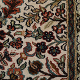 Roshnaz – Hand Knotted Silk Rug in Ivory/Orange Rust