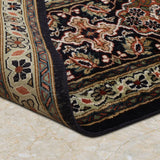 Roshnaz – Hand Knotted Silk Rug in Ivory/Orange Rust
