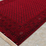 Atash – Hand Knotted Wool Rug in Deep Sangria Red/Black