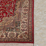 Ardeshina – Hand Knotted Silk Rug in Red/Beige