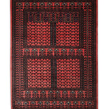 Aatish – Hand Knotted Wool Rug in Rust Orange/Black
