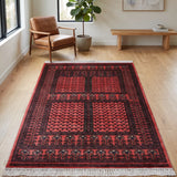 Aatish – Hand Knotted Wool Rug in Rust Orange/Black