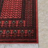 Aatish – Hand Knotted Wool Rug in Rust Orange/Black
