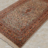 Gulafshan – Hand Knotted Silk Rug in Peach/Beige