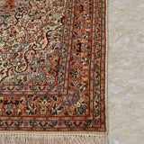 Gulafshan – Hand Knotted Silk Rug in Peach/Beige