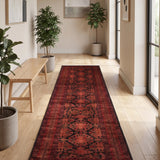 Bakhtiar – Hand Knotted Wool Rug in Brick Red/Orange Rust