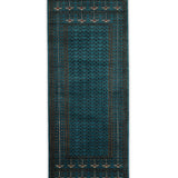 Kohistan – Hand Knotted Wool Rug in Turquoise Blue/Black