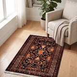 Ravand – Hand Knotted Wool Rug in Black/Russet