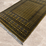 Mehraksh – Hand Knotted Wool Rug in Mustard yellow/Black