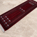 Surkhvan – Hand Knotted Wool Rug in Ruby Red/Black