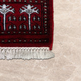 Surkhvan – Hand Knotted Wool Rug in Ruby Red/Black