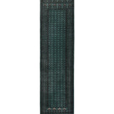 Aabreen – Hand Knotted Wool Rug in Sea Foam Green/Black