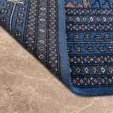 Aariz – Hand Knotted Wool Rug in Prussian Blue