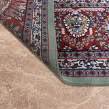 Samreen – Hand Knotted Wool Rug in Sage Green/Brown