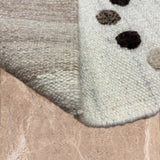 Dhara Rekha – Hand Woven Wool Rug in Taupe/Cream