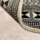 Sarab – Hand Knotted Wool Rug in Cream/Black