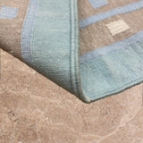 Niva Bloom – Hand Woven Cotton Rug in Powder Blue/Taupe