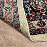 Zahra Mahal – Hand Knotted Wool Rug in Ivory/Brown