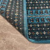 Neelvat – Hand Knotted Wool Rug in Turquoise Blue