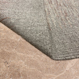 Aabha Rekha – Hand Woven Wool Rug in Silver Grey/Rose Taupe