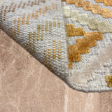 Saanjh Leher – Hand Woven Wool/Viscose Rug in Sand/Amber