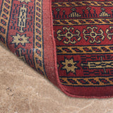 Gulraiz – Hand Knotted Wool Rug in Deep Red/Mushroom