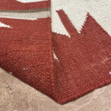 Kiaan Dastaan – Hand Woven Wool Rug in Cream/Terracotta
