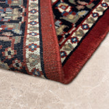 Gul-Mirvarid – Hand Knotted Wool Rug in Rust/Navy Blue