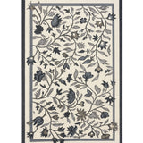 Noir Meadow – Hand Woven Cotton Rug in Cream/Grey