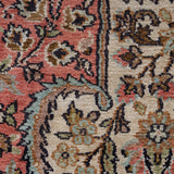 Siminara – Hand Knotted Silk Rug in Peach/Ivory