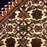 Mehrab-e-Shab – Hand Knotted Silk Rug in Navy Blue/Ivory