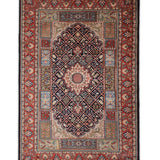 Ardabil Mehr – Hand Knotted Wool Rug in Navy Blue/Red