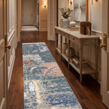 Tidebreak – Hand Knotted Wool Rug in Teal Blue/Cream