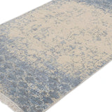 Quiet Horizon – Hand Knotted Wool Rug in Greyish Blue/Beige