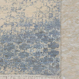 Quiet Horizon – Hand Knotted Wool Rug in Greyish Blue/Beige