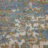 Blue Alloy – Hand Knotted Wool Rug in Blue/Mustard Yellow