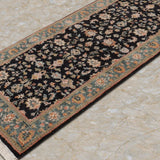 Siyah Bagh – Hand Knotted Wool Rug in Black/Grey