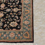 Siyah Bagh – Hand Knotted Wool Rug in Black/Grey