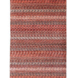 Ember Chevron – Hand Knotted Wool Rug in Burnt Orange/Cream