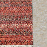 Ember Chevron – Hand Knotted Wool Rug in Burnt Orange/Cream
