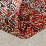 Ember Chevron – Hand Knotted Wool Rug in Burnt Orange/Cream
