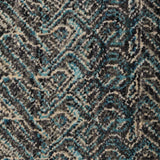 Teal Cipher – Hand Knotted Wool Rug in Turquoise Blue/Cream