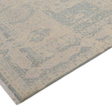Ivory Mehrab – Hand Knotted Wool Rug in Ash/Ivory