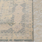 Ivory Mehrab – Hand Knotted Wool Rug in Ash/Ivory