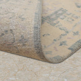 Ivory Mehrab – Hand Knotted Wool Rug in Ash/Ivory