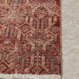 Terracotta Tessera – Hand Knotted Wool Rug in Rust/Ivory
