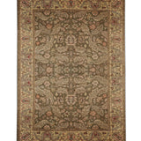 Bagh-e-Zaitun – Hand Knotted Wool Rug in Olive Green/Beige